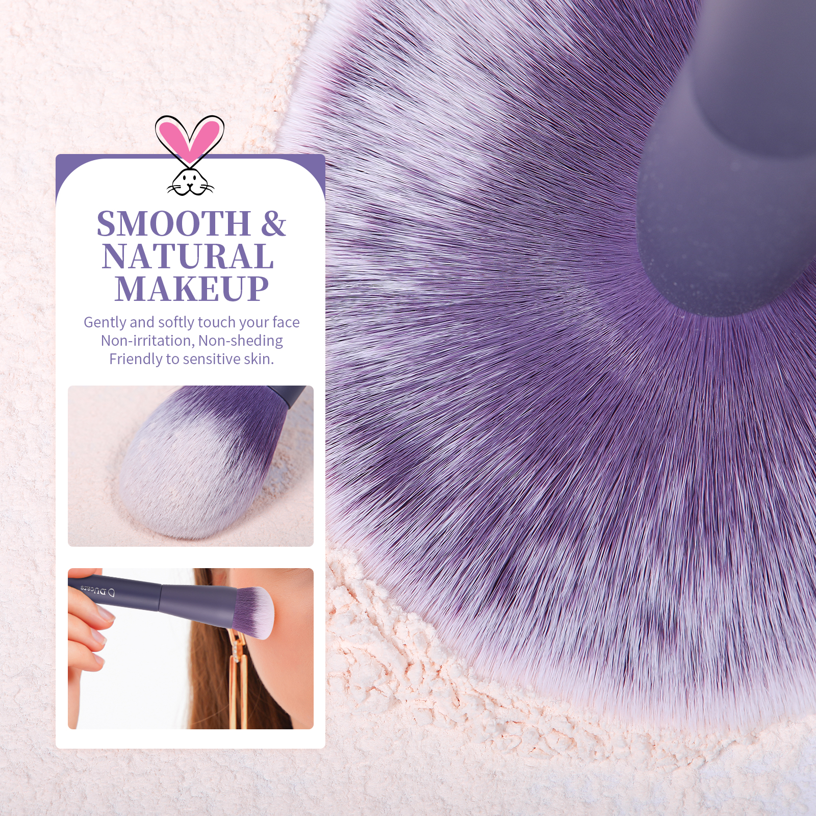 professional 20pcs purple makeup brush set