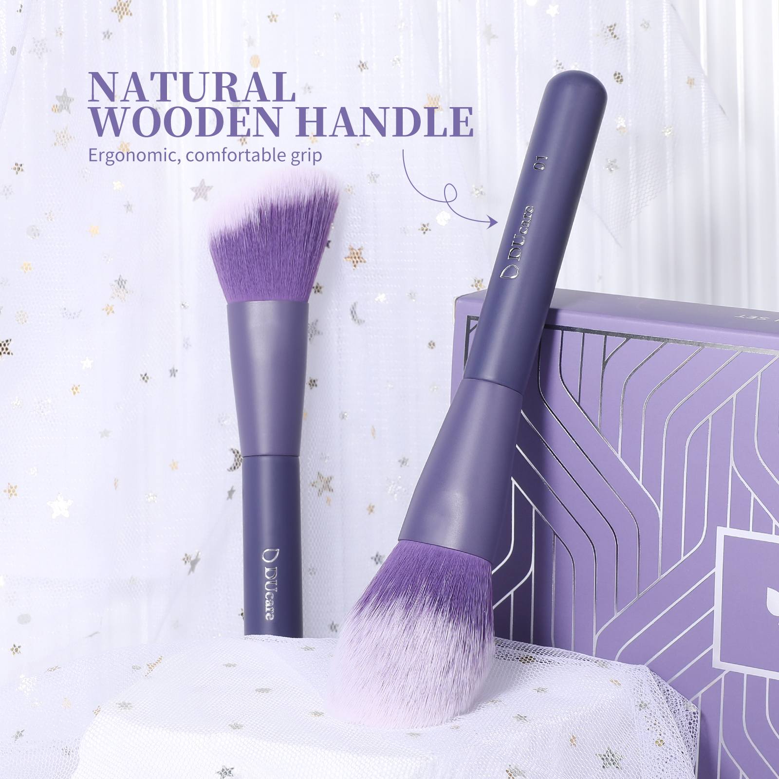 professional 20pcs purple makeup brush set