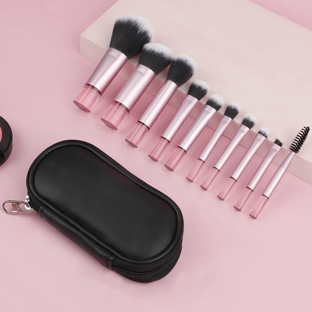 10pcs mini travel makeup brush set