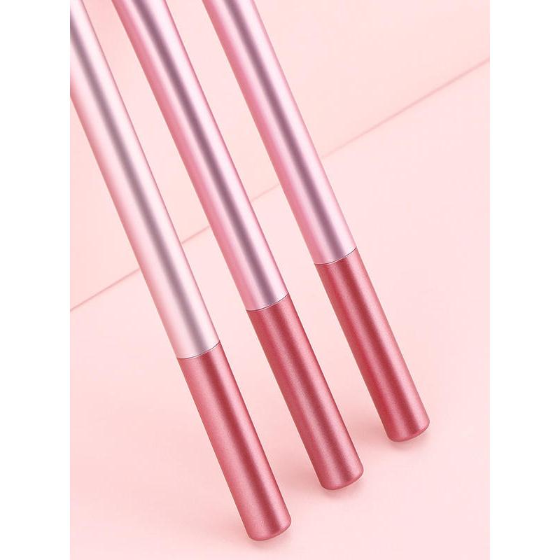 three color flawless base makeup brush set for concealer, eye shadow, and blusher