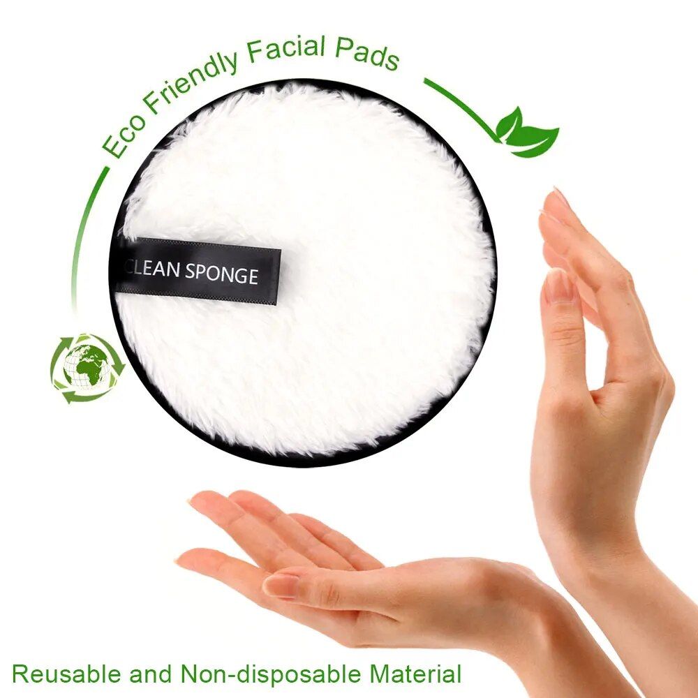 3 piece reusable magic makeup remover pads: gentle & sustainable