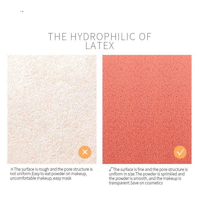 3pcs professional makeup sponge set dual use, wet & dry application, non latex cosmetic puffs