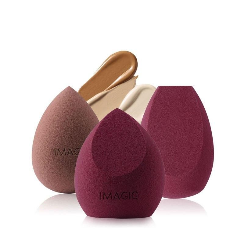 3pcs professional makeup sponge set dual use, wet & dry application, non latex cosmetic puffs