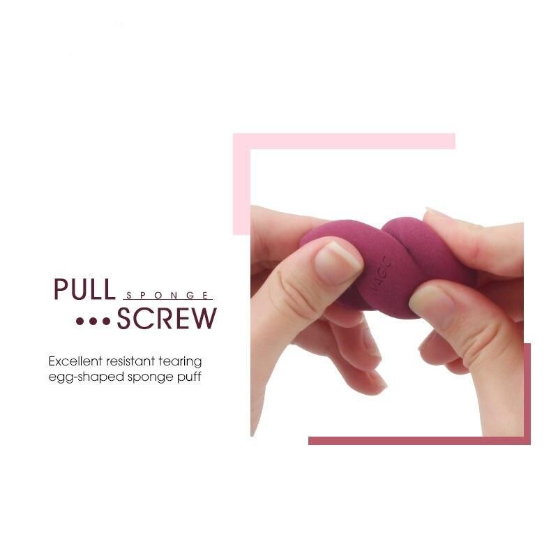 3pcs professional makeup sponge set dual use, wet & dry application, non latex cosmetic puffs