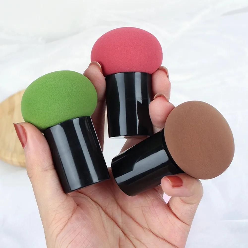 latex free mushroom head makeup sponge dual use cosmetic blender with storage box