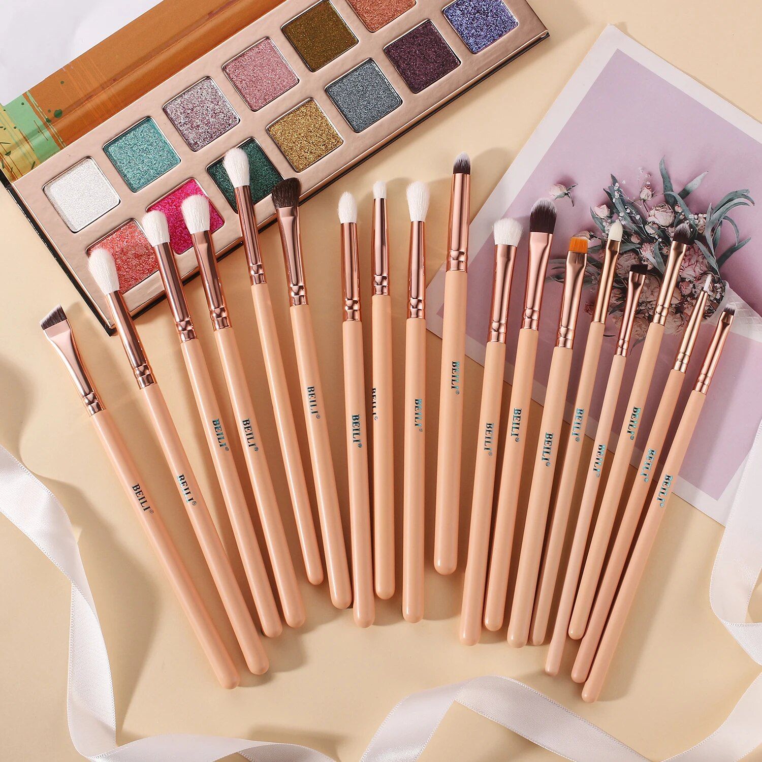premium pink makeup brush set: high quality tools for flawless beauty