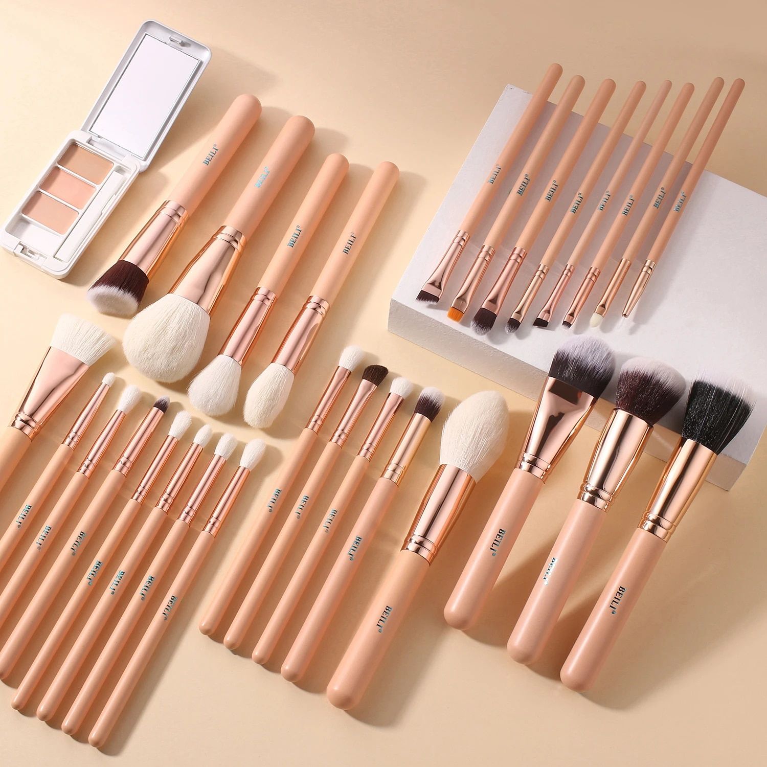premium pink makeup brush set: high quality tools for flawless beauty