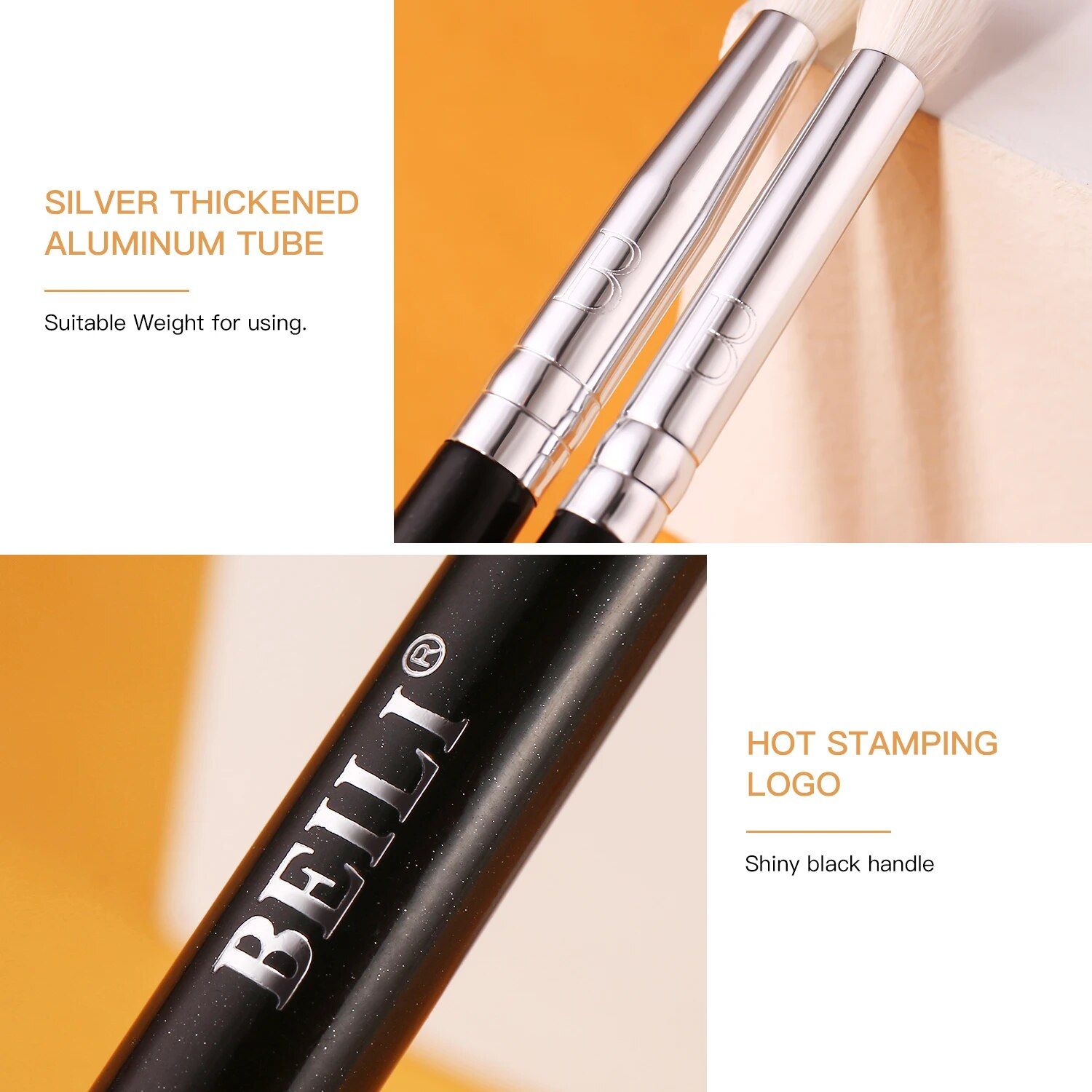 professional eye makeup brush set natural & synthetic bristles