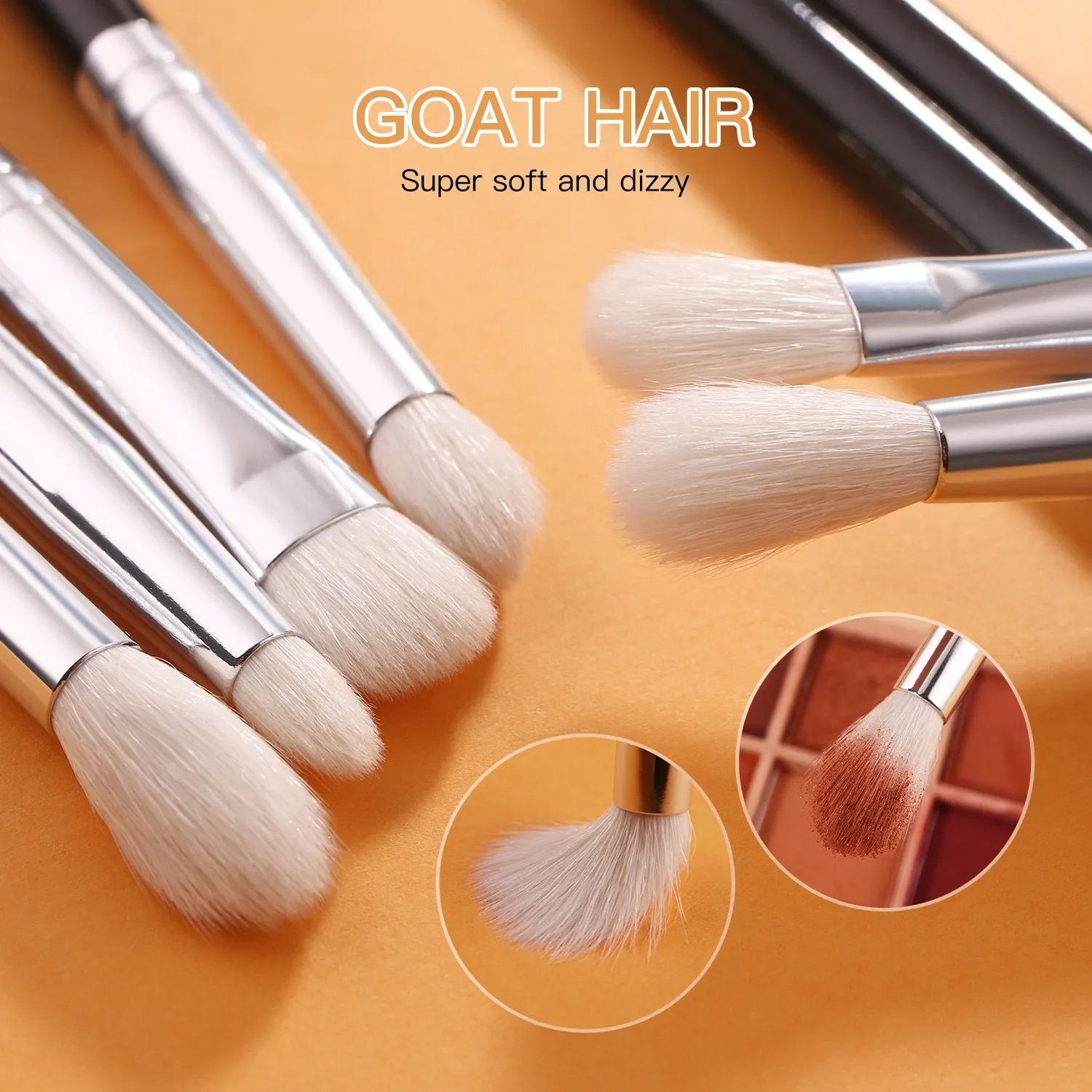 professional eye makeup brush set natural & synthetic bristles