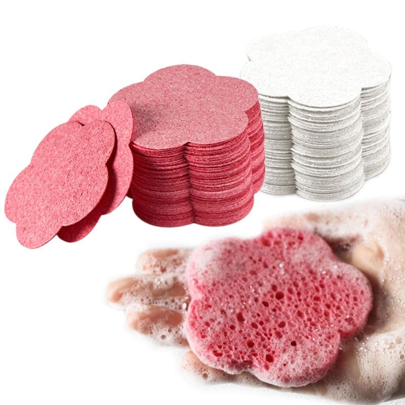 20pcs natural cellulose facial exfoliating sponges