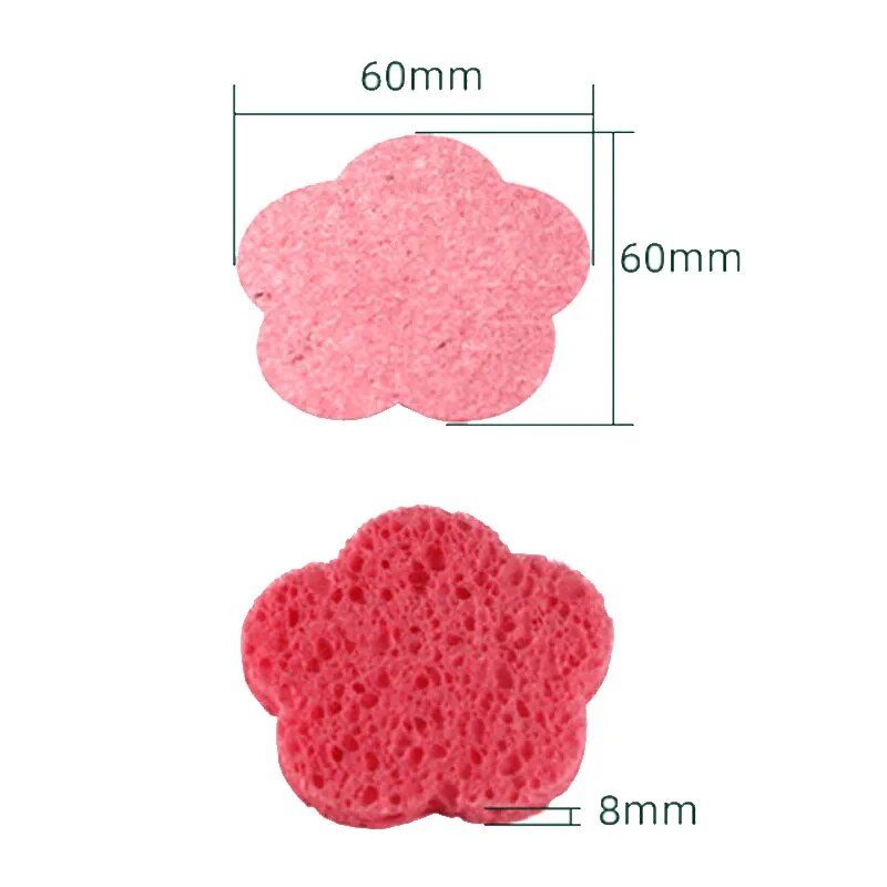 20pcs natural cellulose facial exfoliating sponges