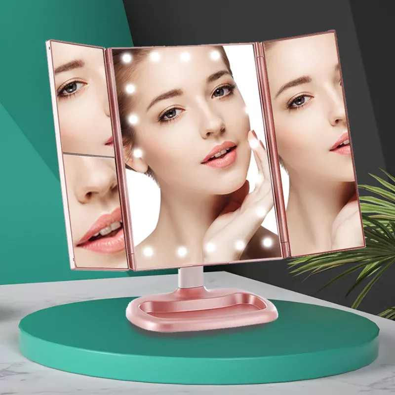 lux 22 led touch dimmer makeup mirror with 10x magnification