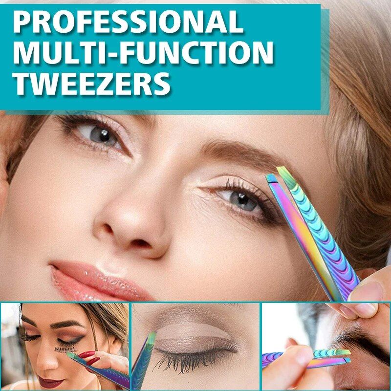 professional stainless steel eyebrow tweezers effective hair removal tool