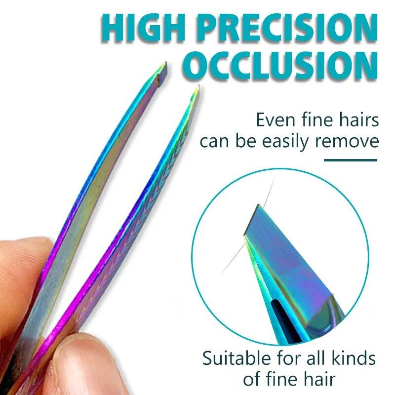 professional stainless steel eyebrow tweezers effective hair removal tool