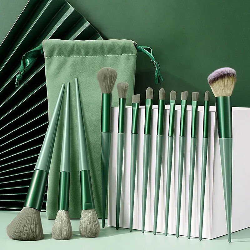 deluxe 13 piece makeup brush set multi use cosmetic tools for full face application