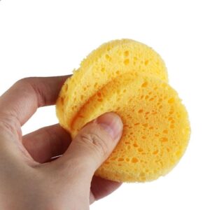 10cm natural cellulose facial cleansing sponges 5 pack soft makeup remover puffs