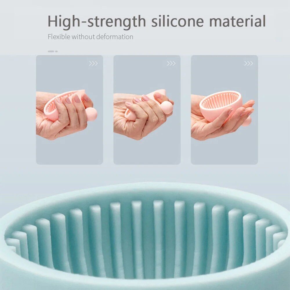 multi purpose silicone makeup brush cleaner pad compact & durable