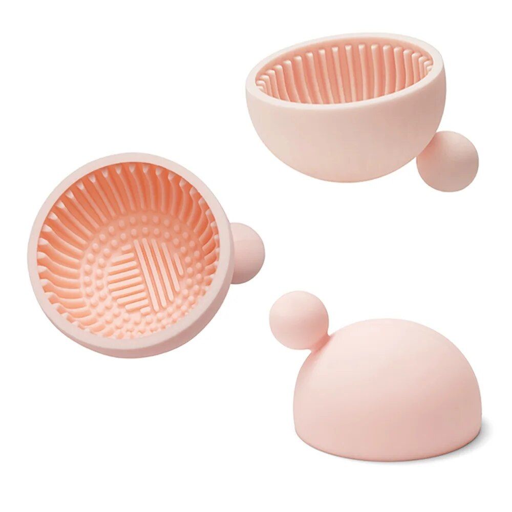 multi purpose silicone makeup brush cleaner pad compact & durable