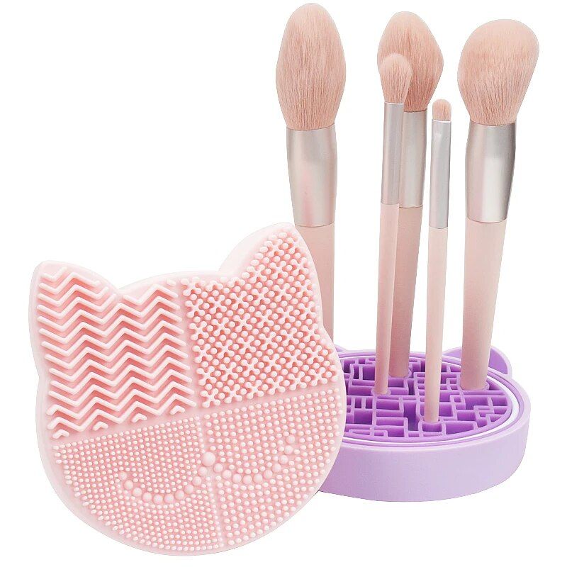 silicone makeup brush cleaner and storage box: efficient and easy brush care