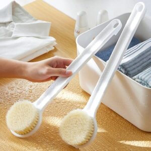 long handle exfoliating bath brush skin massager & shower scrubber