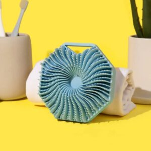 ergonomic silicone body scrubber & massage brush