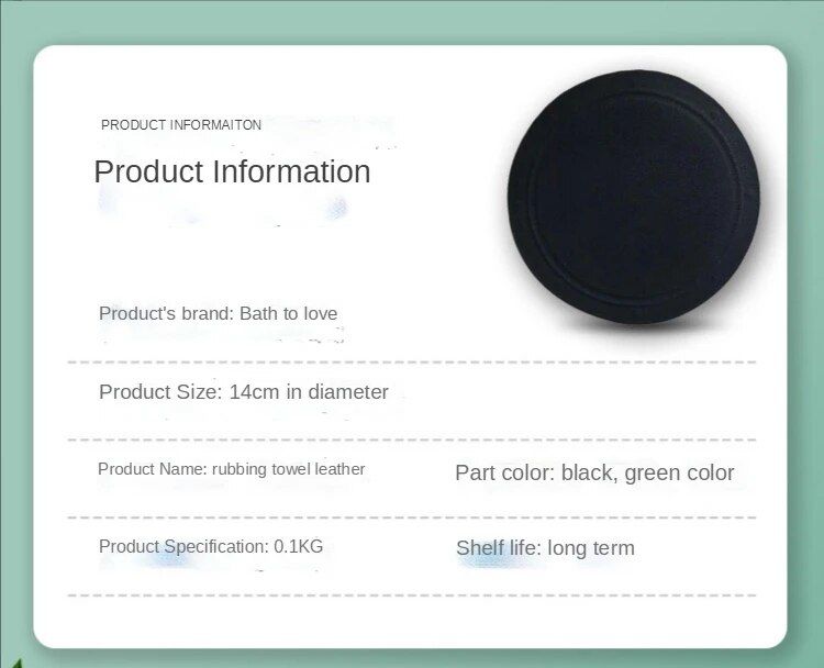 luxurious round cake rubbing towel deep cleaning & soft exfoliating back scrubber