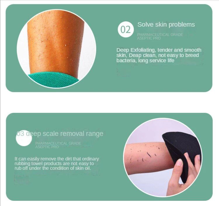 luxurious round cake rubbing towel deep cleaning & soft exfoliating back scrubber