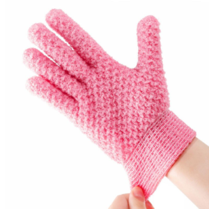 multi purpose exfoliating shower mitt: skid resistant & soft for skin