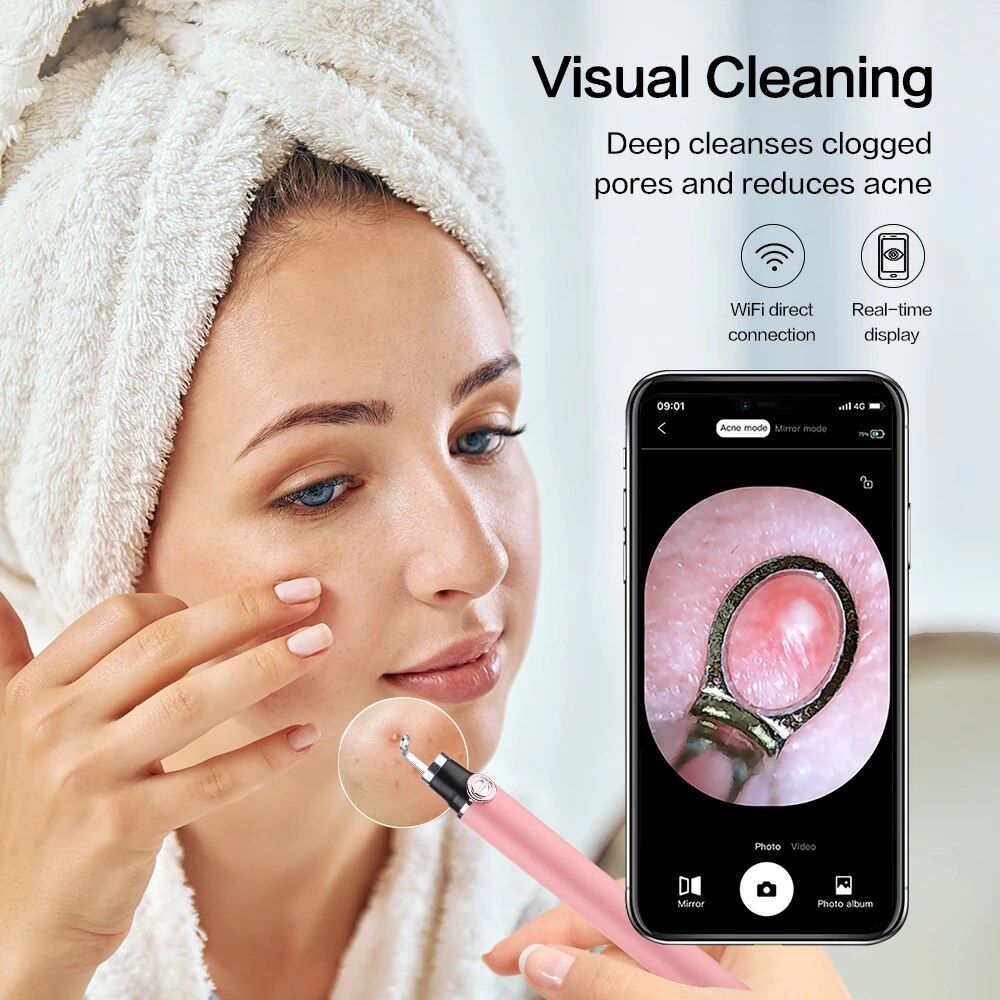 visual blackhead remover with camera