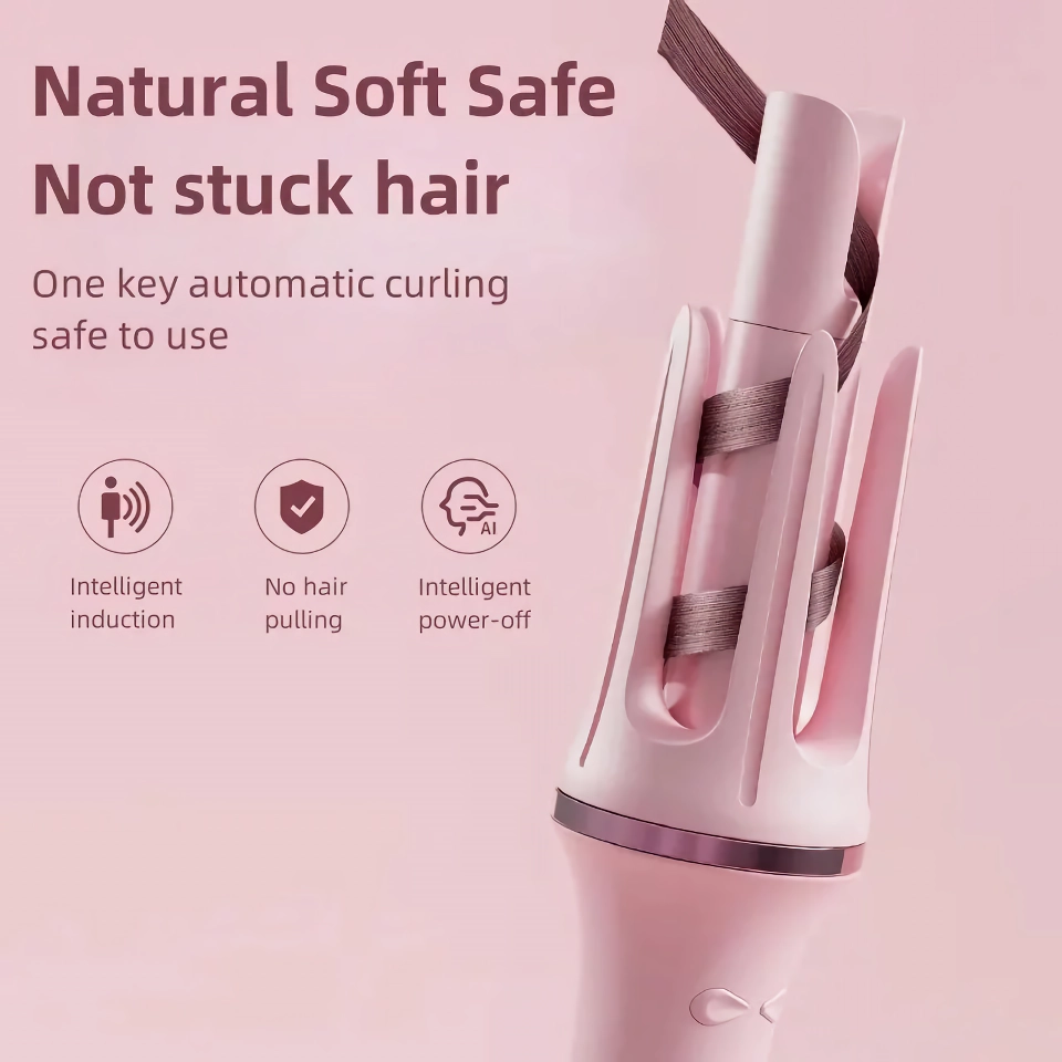 automatic hair curler with 4 temperature modes & safety features
