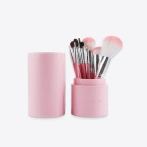 10 piece pink makeup brush set