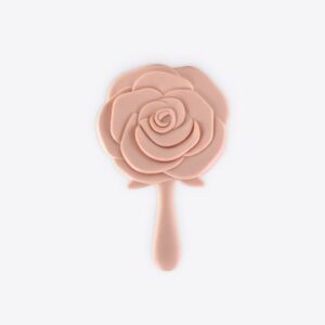 rose pink handheld mirror