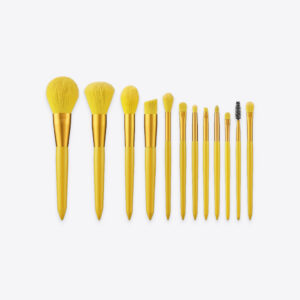 yellow makeup brush set 12pcs
