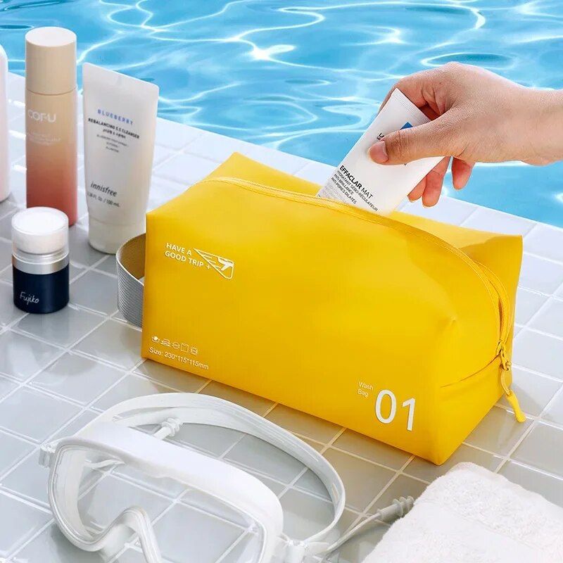 chic multifunctional waterproof cosmetic bag: beauty essentials organizer