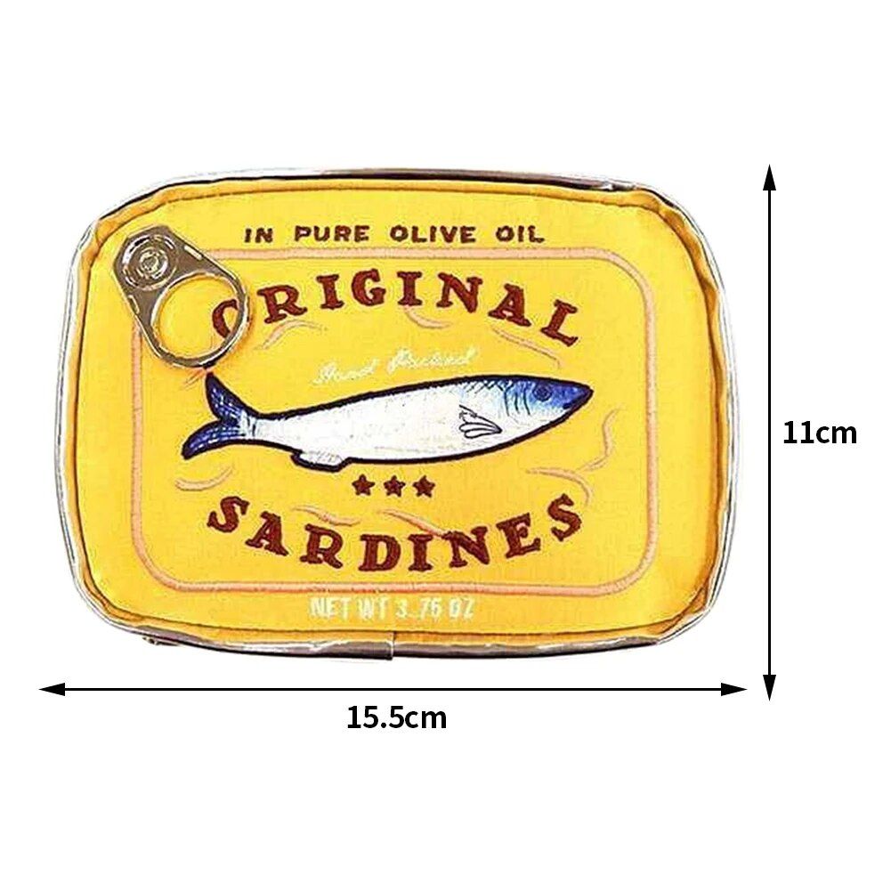 cute sardine can waterproof cosmetic bag