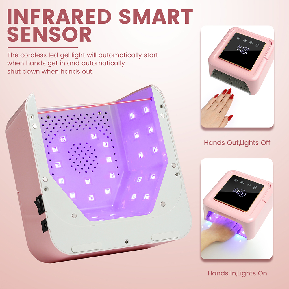 128w rechargeable cordless nail lamp