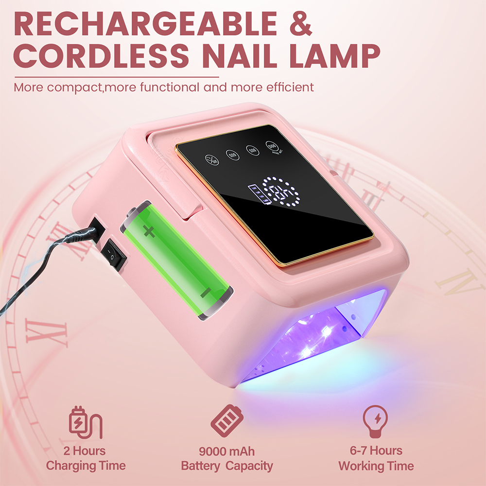 128w rechargeable cordless nail lamp