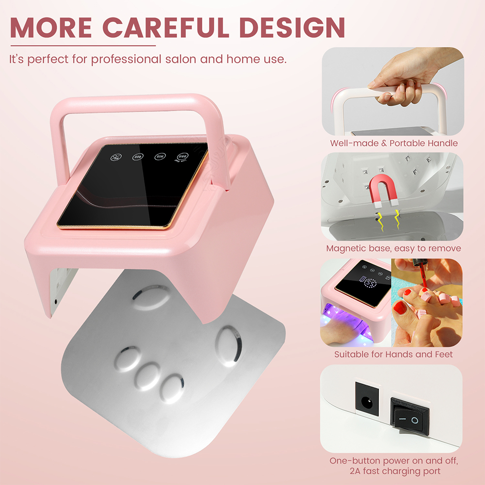 128w rechargeable cordless nail lamp