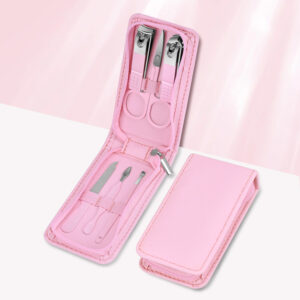 complete 6 piece pink manicure & pedicure set