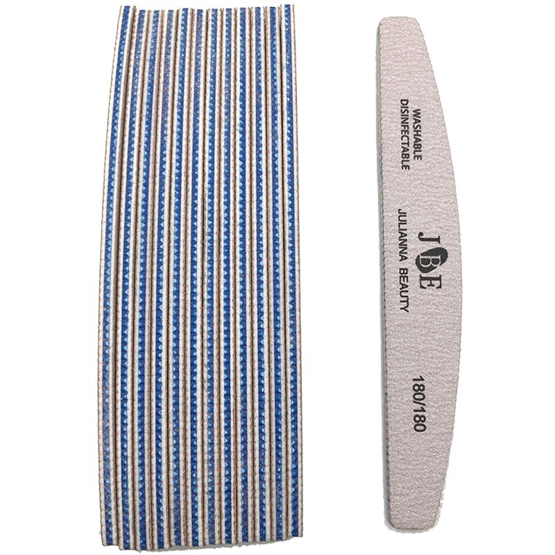 professional 10 piece moon style nail file set 100/150/180/240 grit for gel & acrylic nails