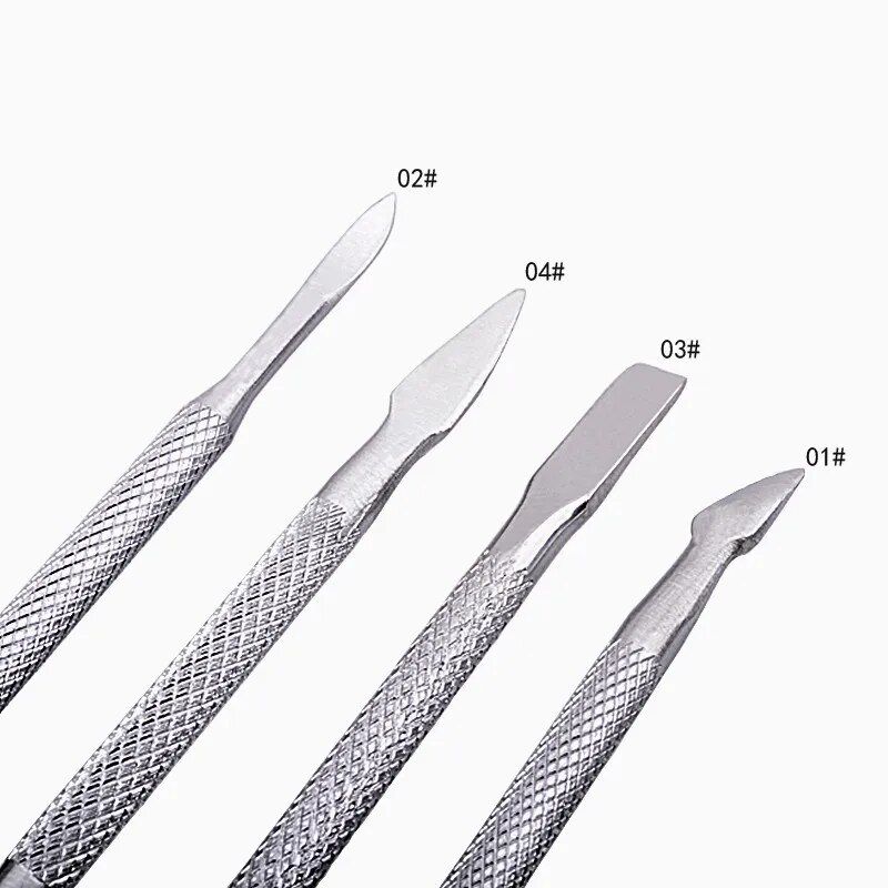 1pcs stainless steel double head cuticle pusher