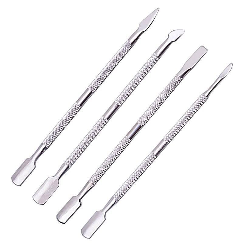 1pcs stainless steel double head cuticle pusher