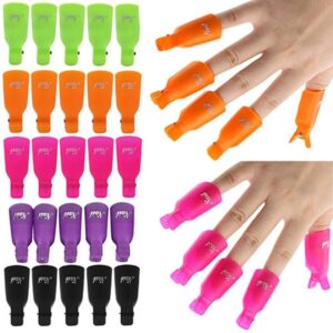 plastic nail art soak off cap clips