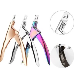 3 colors u word cutting nail art clippers