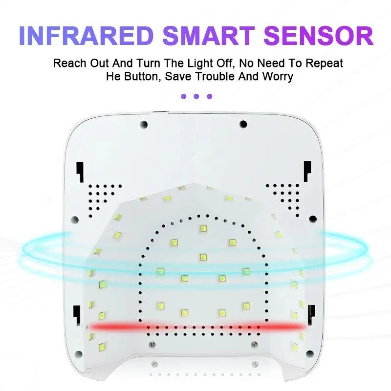 72w professional uv led nail lamp dryer