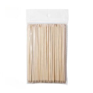 50/100pcs orange wooden nail stick