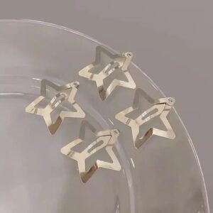 chic y2k star snap hair clips punk silver metal hairpins for all occasions