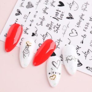 elegant abstract nail art stickers