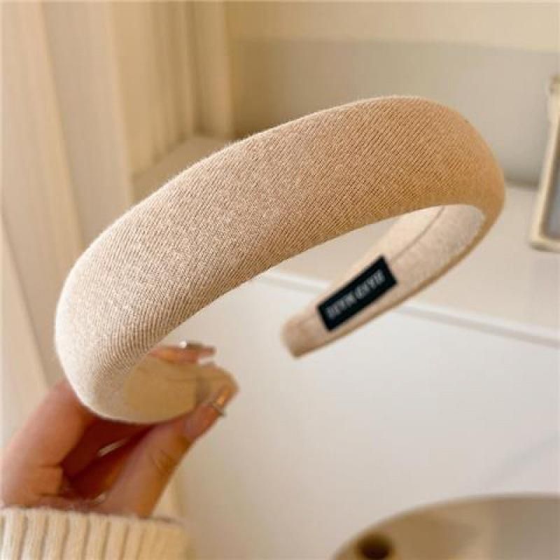 chic vintage inspired elastic lattice print headband wide sponge hair hoop for women