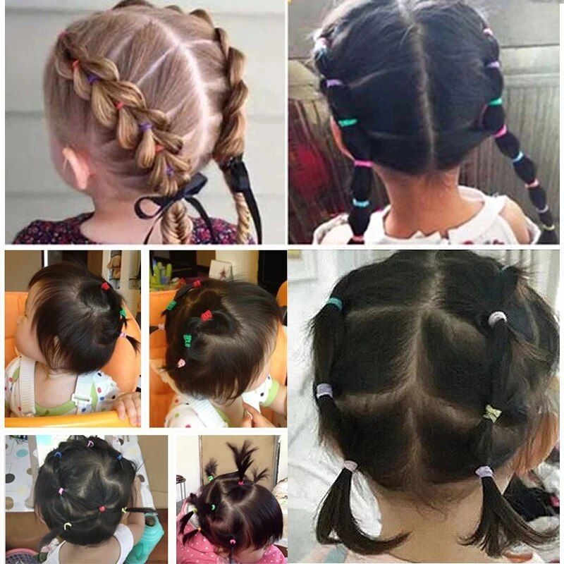 colorful elastic hair bands for girls disposable rubber bands for ponytails & hairstyles
